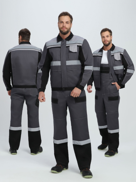 Костюм ВИВАТ-2 ПРЕМИУМ CH МВО с ПК (т.серый/черный/св.серый)