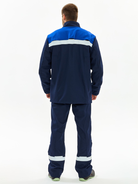 Костюм сварщика ВЕЛДСВАР-СОП 2 кл.защиты с БР (т.синий/васильковый)