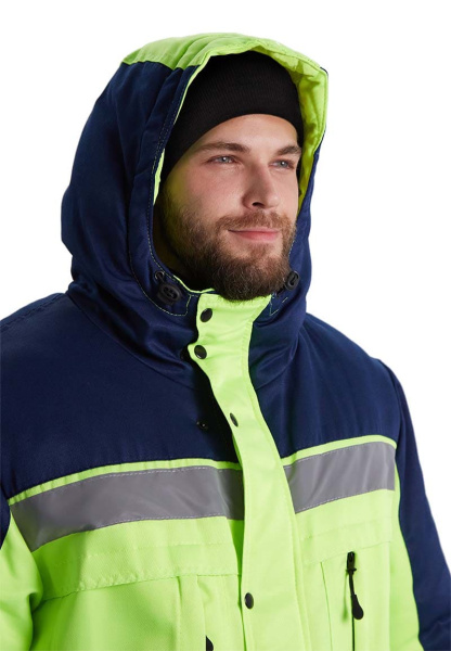 Костюм ЗИМНИК зимний с БР (лимонный/т.синий)