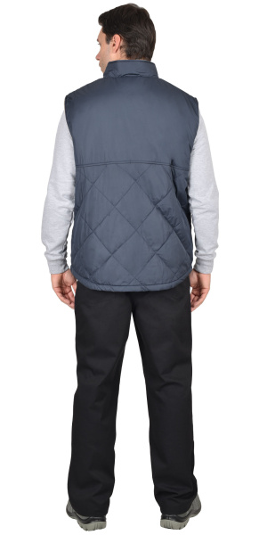 Жилет СИРИУС-ЕВРОПА удлиненный зимний (сине-серый)