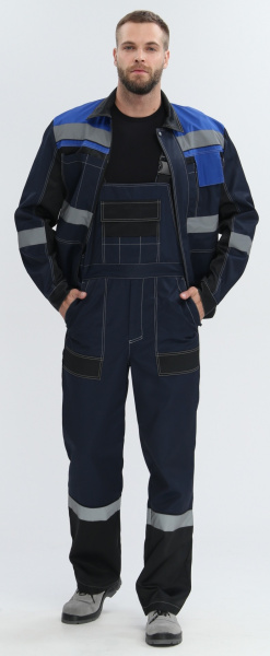 Костюм ВИВАТНЫЙ-2 IMP с ПК (т.синий/черный/васильковый)