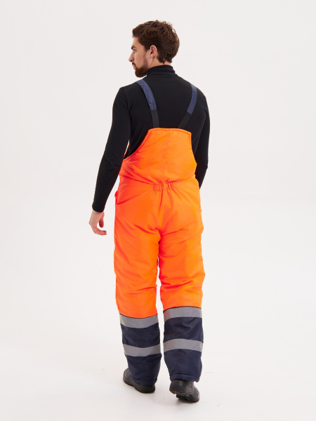 Костюм сигнальный зимний с ПК (оранжевый/т.синий)