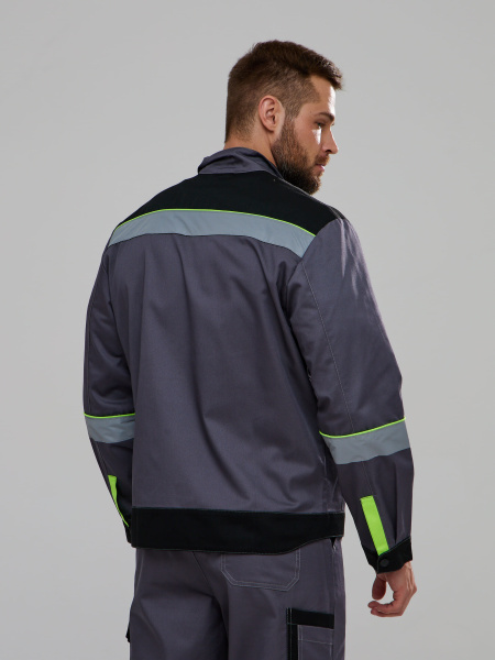 Костюм ХОВАРД-2 IMP с ПК (т.серый/черный/лимонный)