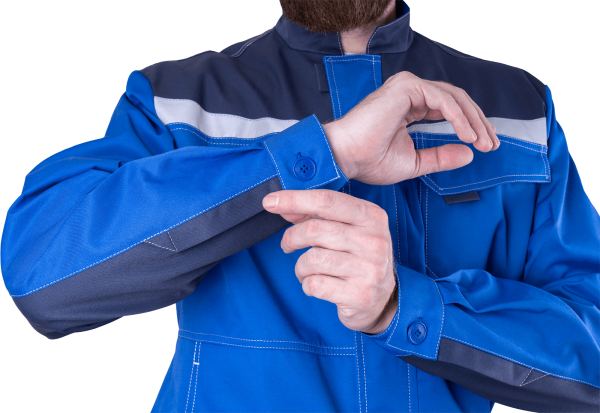 Костюм КМ-10 ЛЮКС летний с БР (василек/т.синий)