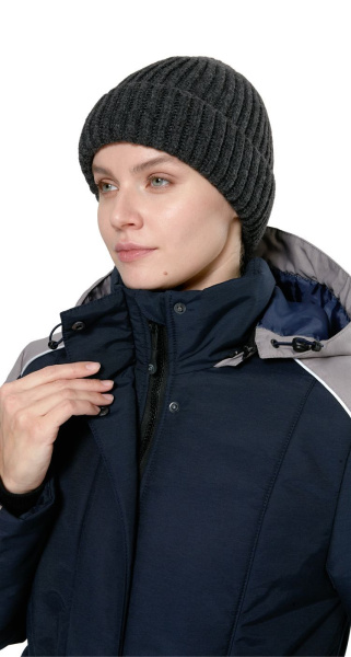 Куртка АЛЬФА женская зимняя (синий/серый)