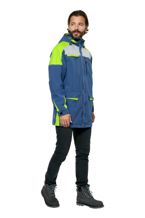 Куртка ТИЗЕР (т.синий/светло-серый/неон)