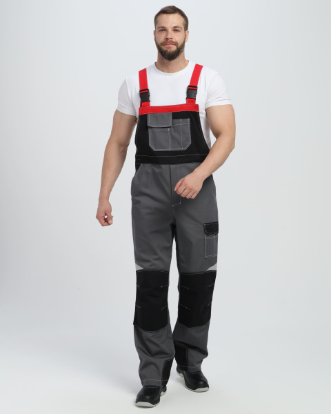 Костюм ВЕКТРОН-2 МВО с ПК (серый/черный/красный)