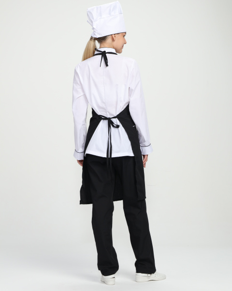 Костюм ГУРМАН женский (белый/черный)