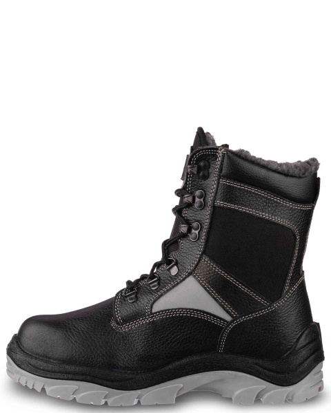 Ботинки СТРОИТЕЛЬ ПУ/ТПУ иск. мех с МП (черный)
