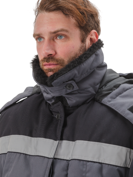 Костюм ВЬЮГА зимний с ПК (т.серый/чёрный)