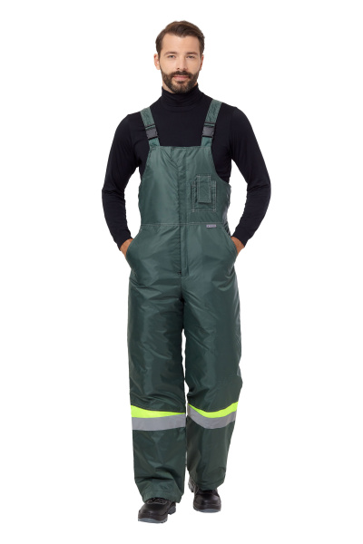 Костюм КОМФОРТ зимний с ПК (т.зеленый/неоновый)