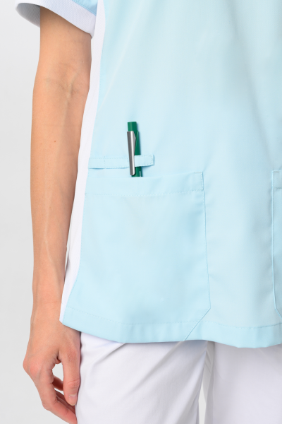 Блуза БЕРТИ женская (голубой/белый)