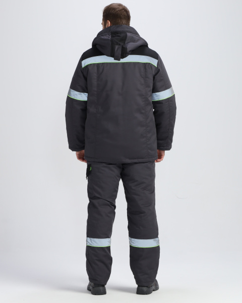 Костюм ХОВАРД зимний с ПК (т.серый/черный/лимонный)