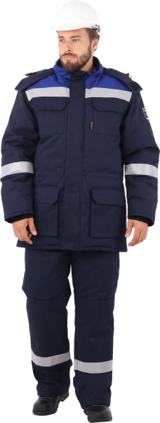 Костюм АНТИСТАТ зимний с ПК (т.синий/василёк)