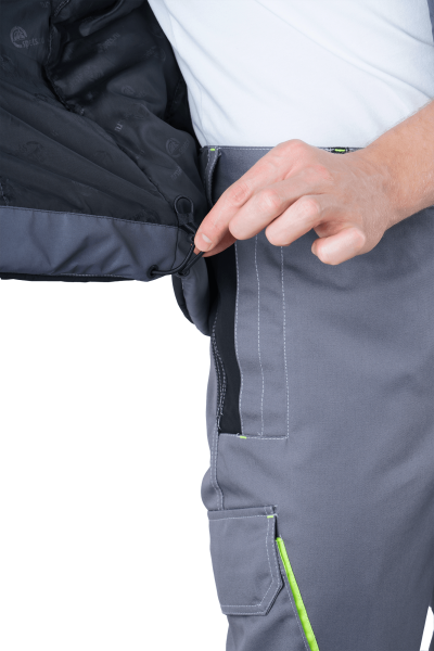 Жилет ЭДВАНС зимний (серый/т.серый/лимонный)