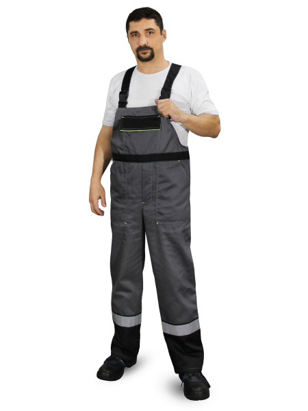 Костюм СИСТЕМА с СОП с ПК (т.серый/чёрный/лимонный)