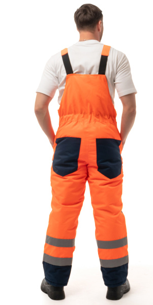 Костюм НОРДИК зимний с ПК (оранжевый/т.синий)