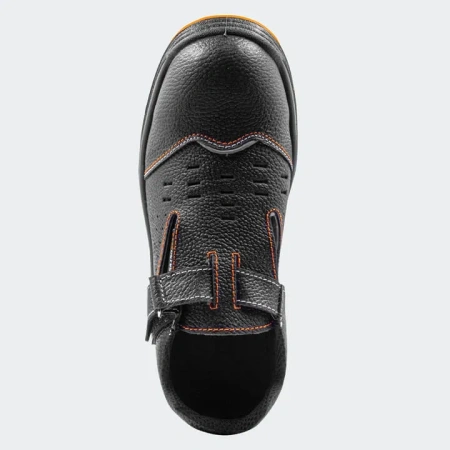 Сандалии ПУ/ТПУ с КП (черный/оранжевый)