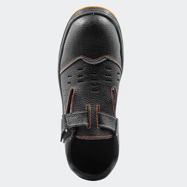 Сандалии ПУ/ТПУ с КП (черный/оранжевый)