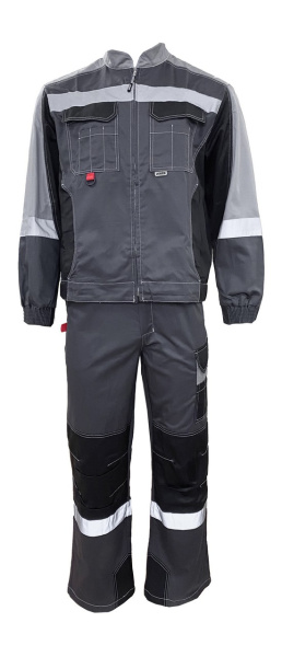 Костюм ФОРМУЛА КОТТОН ФБ1 с БР (т.серый/св.серый/чёрный)