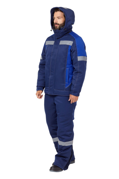 Костюм СТРАЙК зимний с ПК (т.синий/василек)