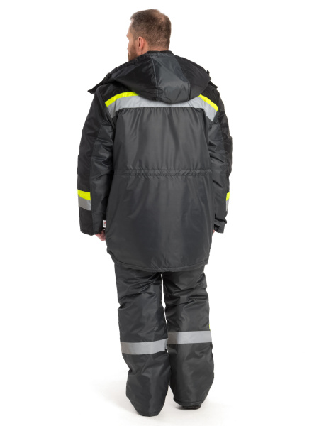 Костюм ГРАДУС зимний с ПК (т.серый/черный/лимон)