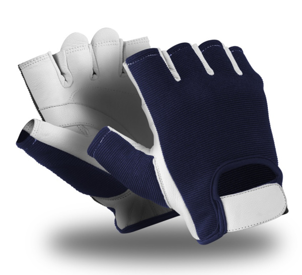 Полуперчатки ВИБЛОК VG-571 (синий/белый)