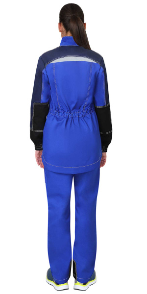 Костюм СИРИУС-ФАВОРИТ-МЕГА женский с ПК (черный/васильковый)