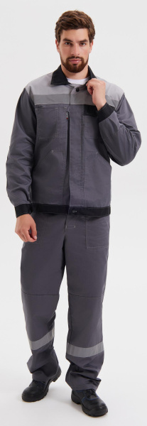 Костюм КОРПУС с БР (т.серый/черный/св.серый)