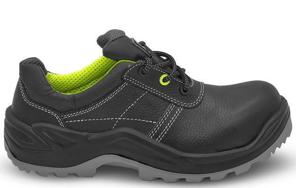 Полуботинки НЕОН ПУ/ТПУ кожаные с КП (черный)