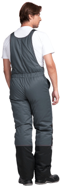 Костюм КМ-10 ЛЮКС зимний c ПК (серый/красный)