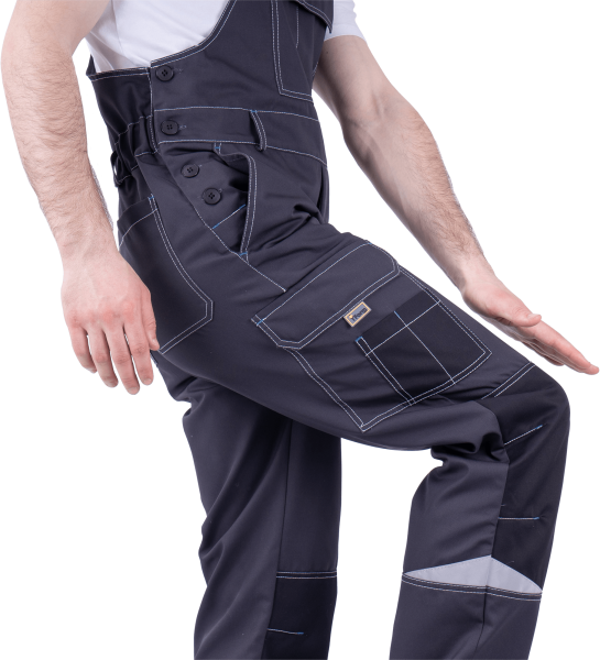 Полукомбинезон ТУРБО SAFETY (т.серый/чёрный)