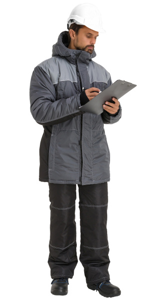 Куртка RONTA KR930 зимняя (т.серый/черный/св.серый)