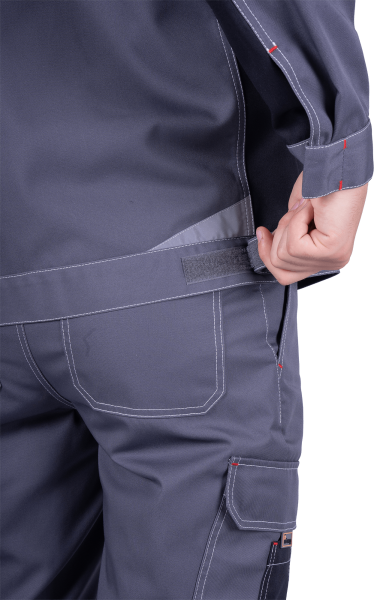 Куртка ТУРБО SAFETY (серый/чёрный/красный)