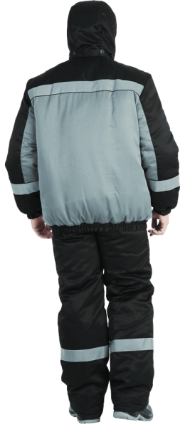 Костюм БАЙКАЛ зимний с ПК (серый/чёрный)