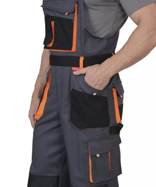 Полукомбинезон СИРИУС-МАНХЕТТЕН стрейч (т.серый)