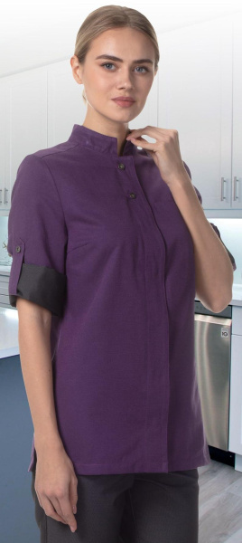 Блуза ПАНИНИ женская (лиловый/т.серый)