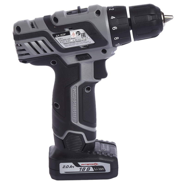 Аккумуляторная дрель-шуруповерт ИНТЕРСКОЛ ДА-18ЭР ПРОМО 436.2.2.20 18В 35Нм 2х2А/ч