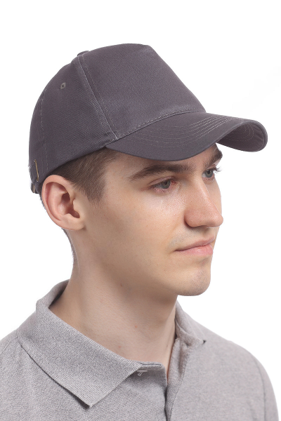 Бейсболка на металлической застежке (серый)