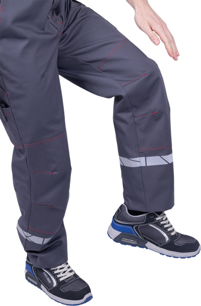 Полукомбинезон ХАЙ-ТЕК SAFETY (серый/красный)