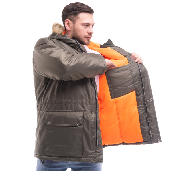 Куртка АЛЯСКА зимняя длинная (хаки)