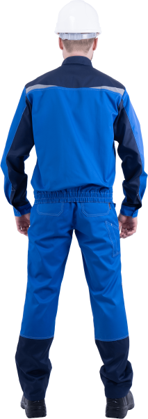 Костюм КМ-10 ЛЮКС летний с ПК (василек/т.синий)