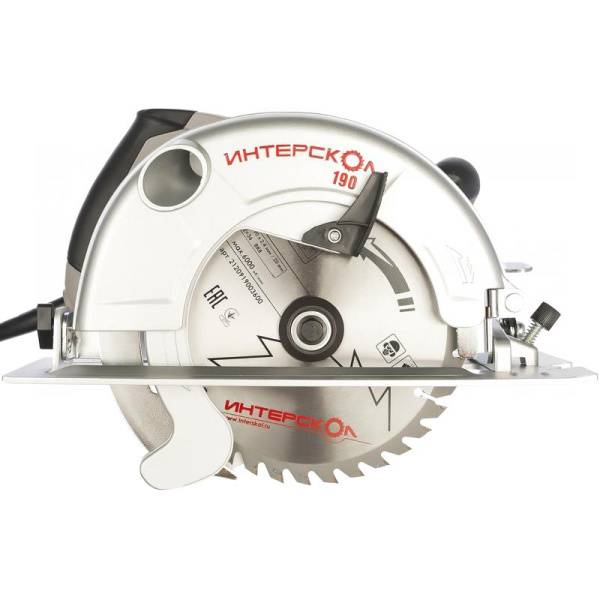 Циркулярная пила ИНТЕРСКОЛ ДП-190/1600М 97.1.1.20 1600Вт 190мм 4800об/мин