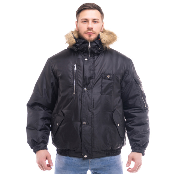Куртка АЛЯСКА зимняя короткая (черный)