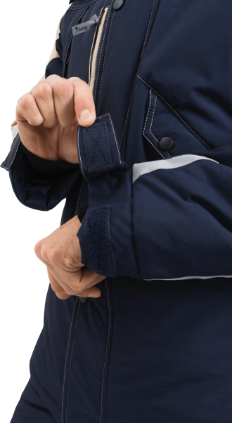 Куртка ХАЙ-ТЕК зимняя (синий/бежевый)