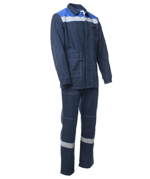 Костюм СПЕЦИАЛИСТ 100% ХБ СОП с БР (синий/васильковый)