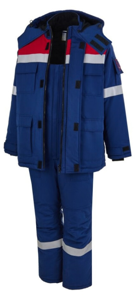 Костюм ЭНЕРГИЯ АРАМИД АЗ-27 с ПК (т.синий/красный)