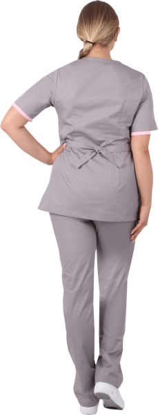 Костюм САНДРА женский с БР (серый/розовый)