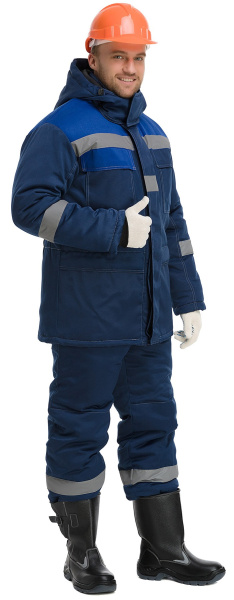 Костюм RONTA KS241U зимний (т.синий/васильковый)