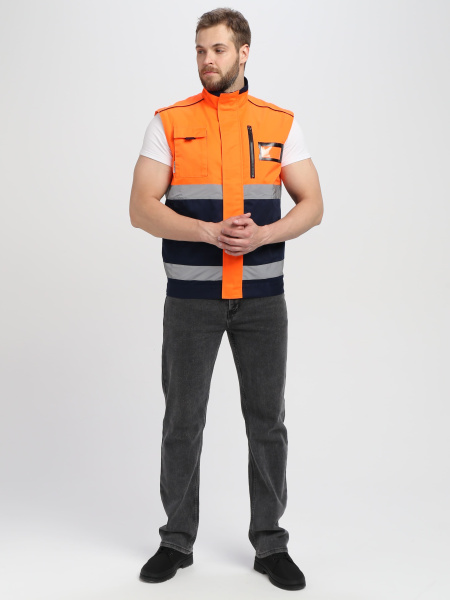 Куртка-трансформер PROFLINE SPECIALIST МВО сигнальная (оранжевый/т.синий)